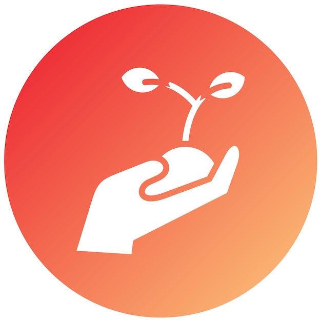 Diseño vectorial Estilo del icono de plantación