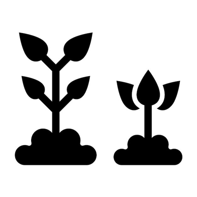 Diseño vectorial Estilo del icono de plantación
