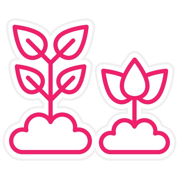 Diseño vectorial Estilo del icono de plantación
