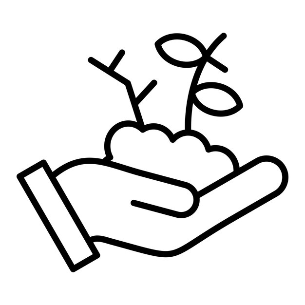 Diseño vectorial Estilo del icono de plantación