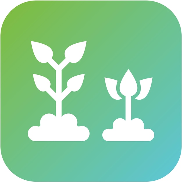 Diseño vectorial Estilo del icono de plantación