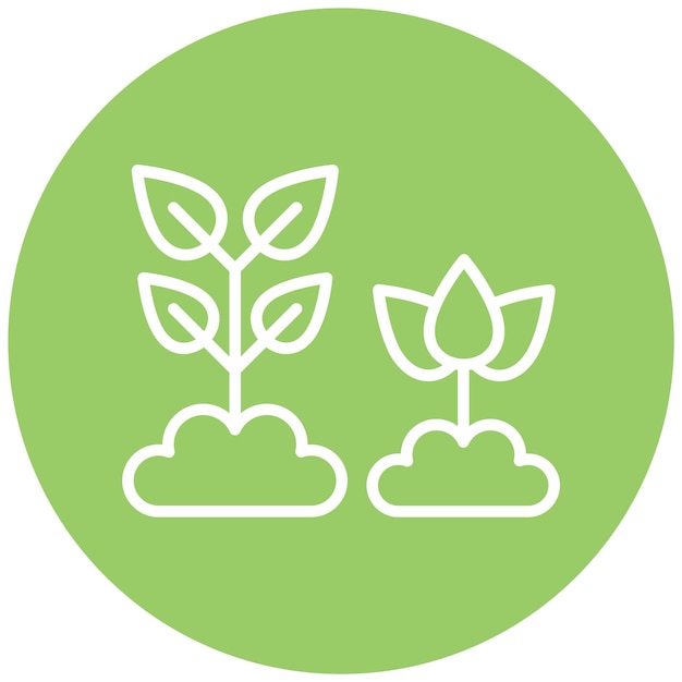 Diseño vectorial Estilo del icono de plantación