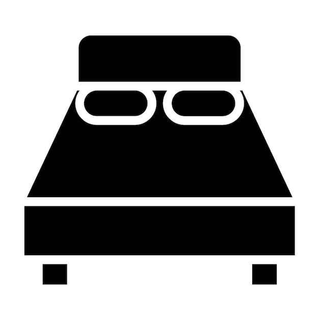 Diseño vectorial Estilo del icono de la plataforma de cama