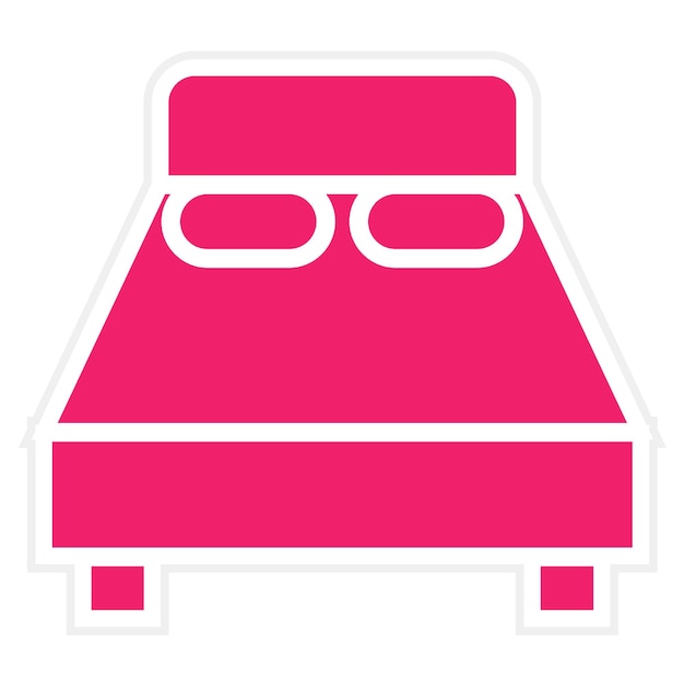 Diseño vectorial Estilo del icono de la plataforma de cama