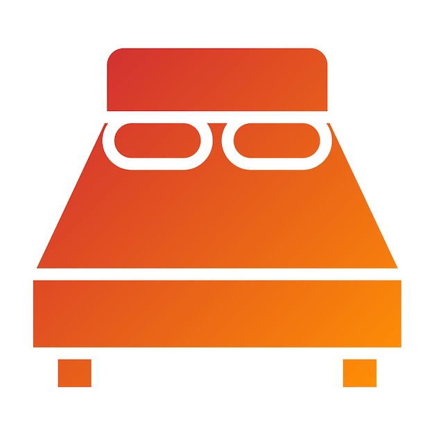 Diseño vectorial Estilo del icono de la plataforma de cama