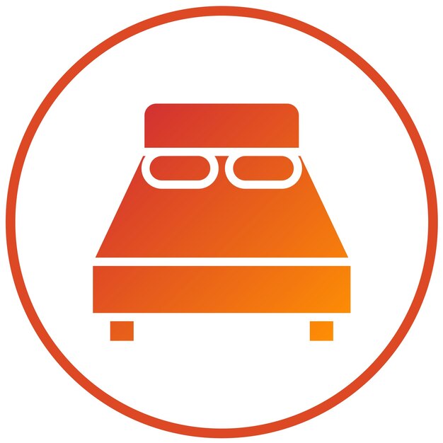 Diseño vectorial Estilo del icono de la plataforma de cama