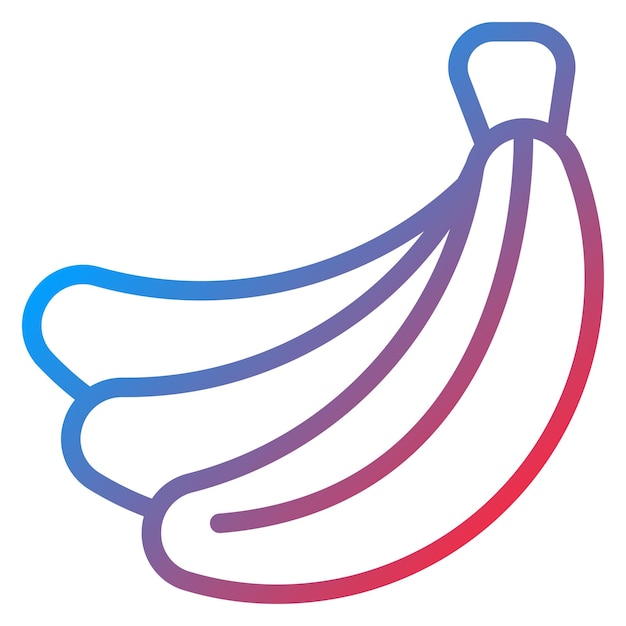 Diseño vectorial Estilo de icono de plátano