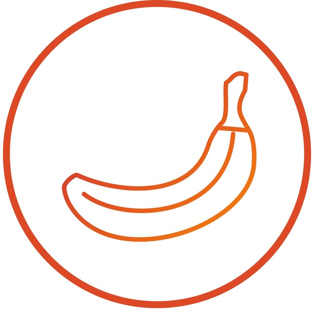Diseño vectorial Estilo de icono de plátano