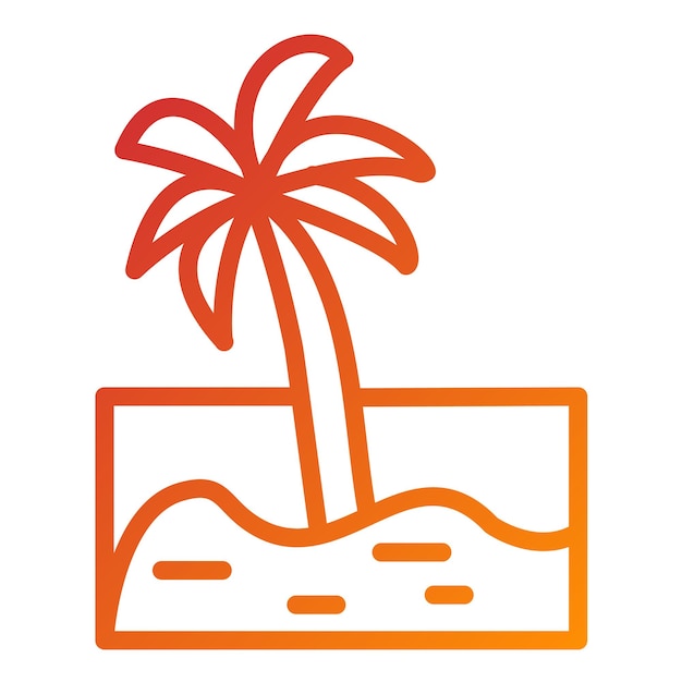 Diseño vectorial Estilo de icono de playa