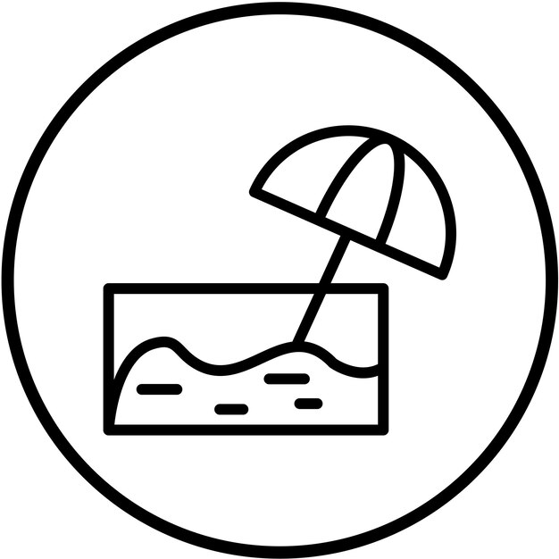 Diseño vectorial Estilo de icono de playa