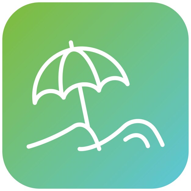 Diseño vectorial Estilo de icono de playa