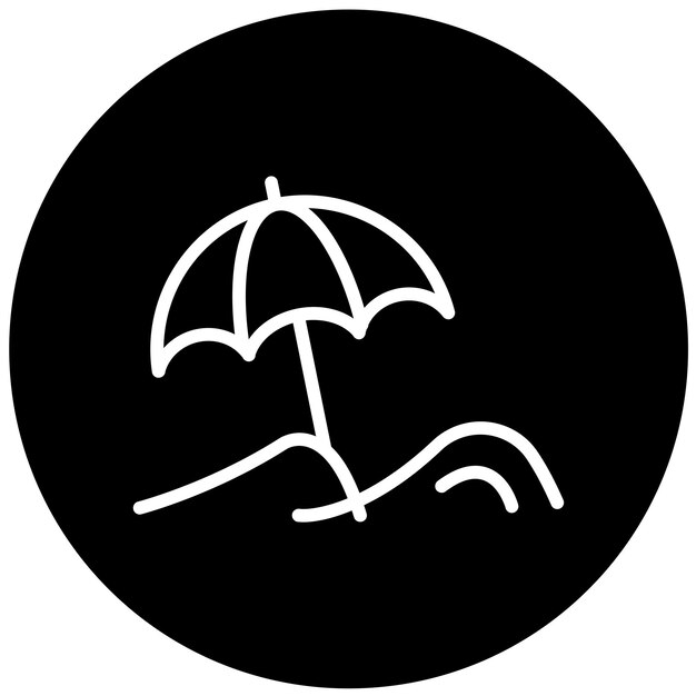 Diseño vectorial Estilo de icono de playa