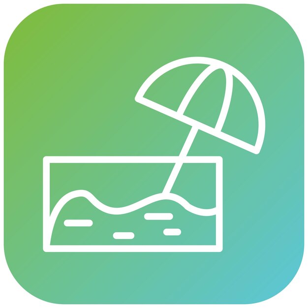 Diseño vectorial Estilo de icono de playa