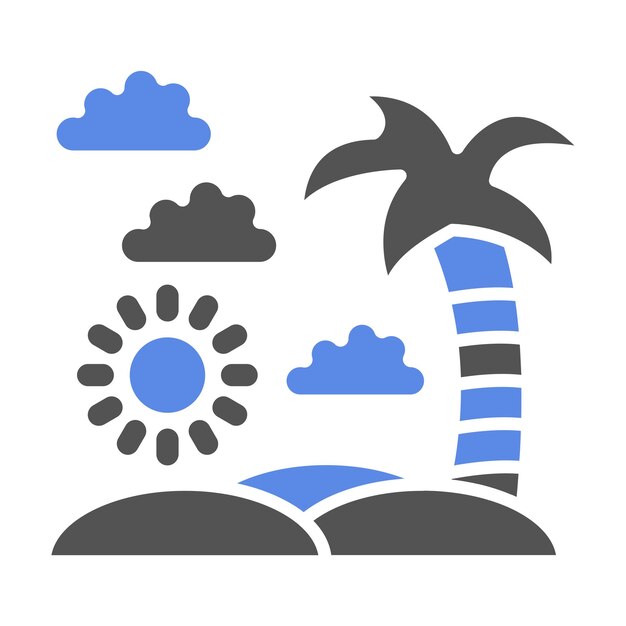 Diseño vectorial Estilo de icono de playa