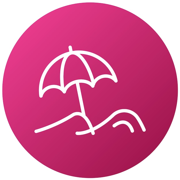 Diseño vectorial Estilo de icono de playa