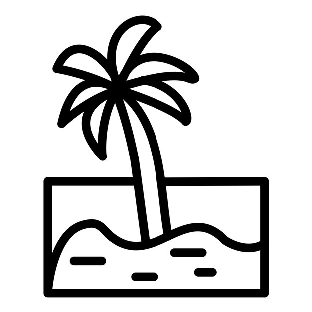 Diseño vectorial Estilo de icono de playa