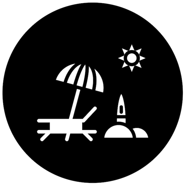 Diseño vectorial Estilo de icono de playa