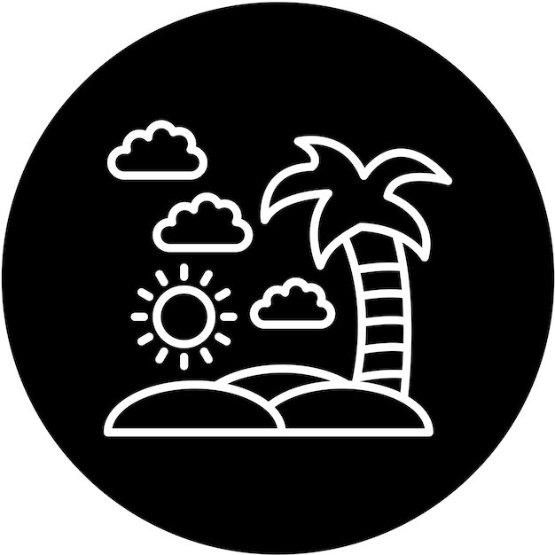 Diseño vectorial Estilo de icono de playa