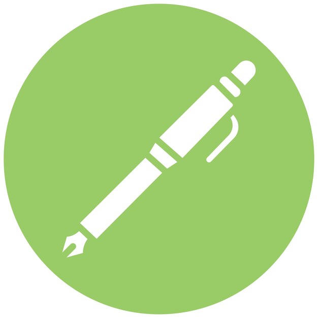 Diseño vectorial Estilo del icono de la pluma fuente