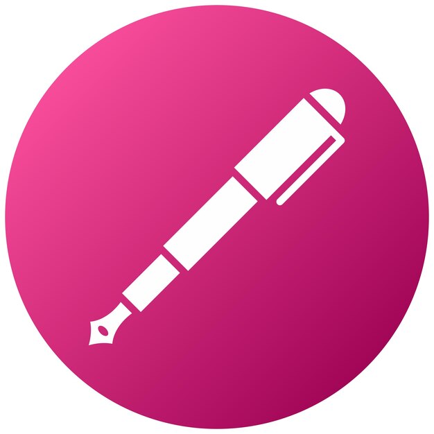 Diseño vectorial Estilo del icono de la pluma fuente