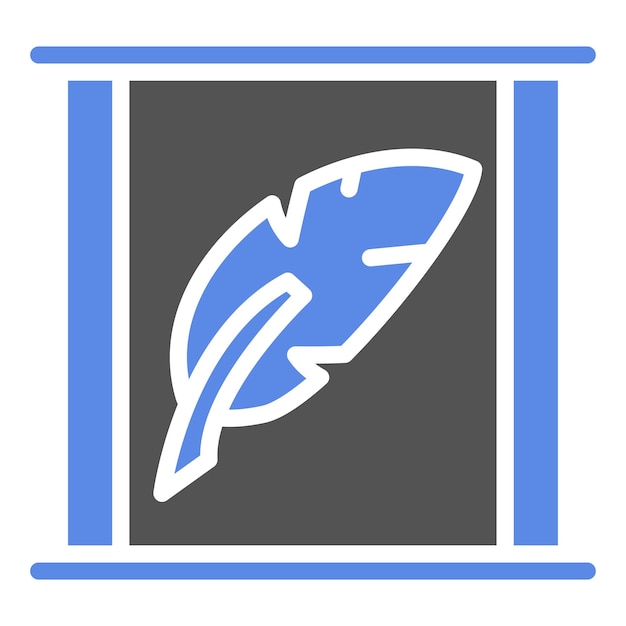 Diseño vectorial Estilo del icono de la pluma de gala