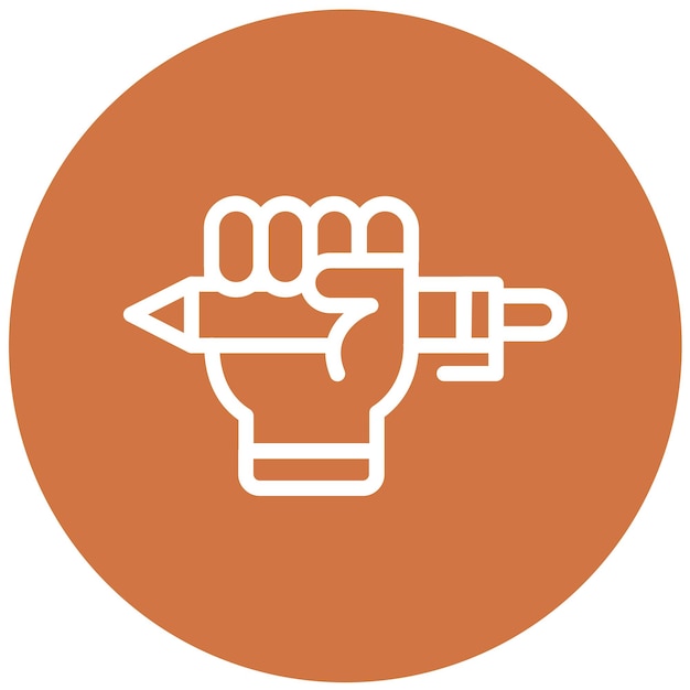 Diseño vectorial Estilo del icono de la pluma a mano