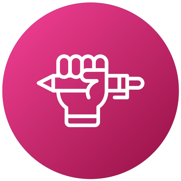 Diseño vectorial Estilo del icono de la pluma a mano