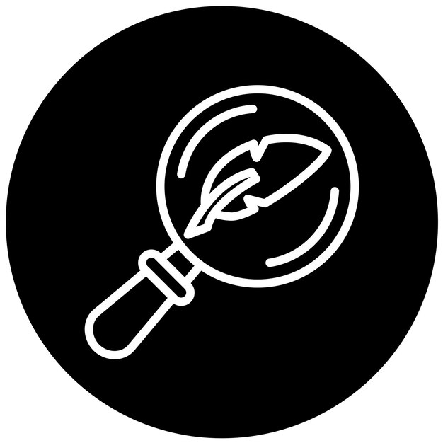 Diseño vectorial Estilo de icono de pluma perspicaz