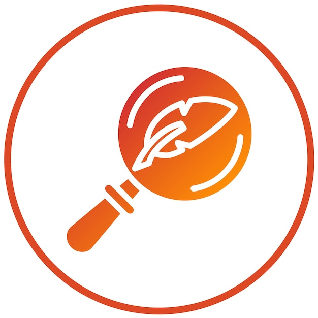 Diseño vectorial Estilo de icono de pluma perspicaz