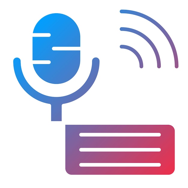 Diseño vectorial del estilo del icono del podcast