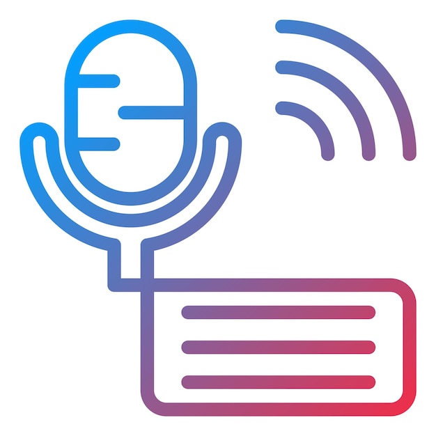 Diseño vectorial del estilo del icono del podcast