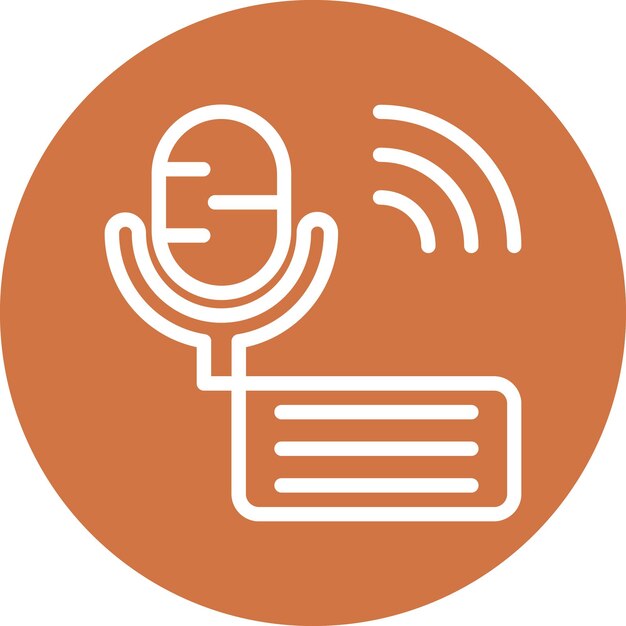 Diseño vectorial del estilo del icono del podcast