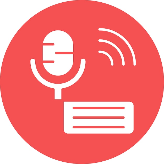 Diseño vectorial del estilo del icono del podcast