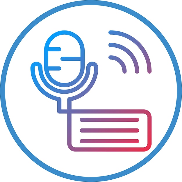 Diseño vectorial del estilo del icono del podcast