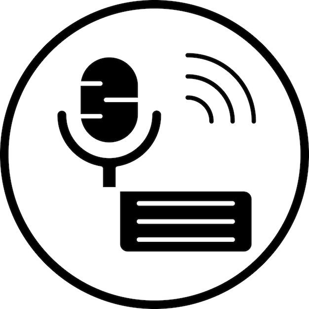 Diseño vectorial del estilo del icono del podcast