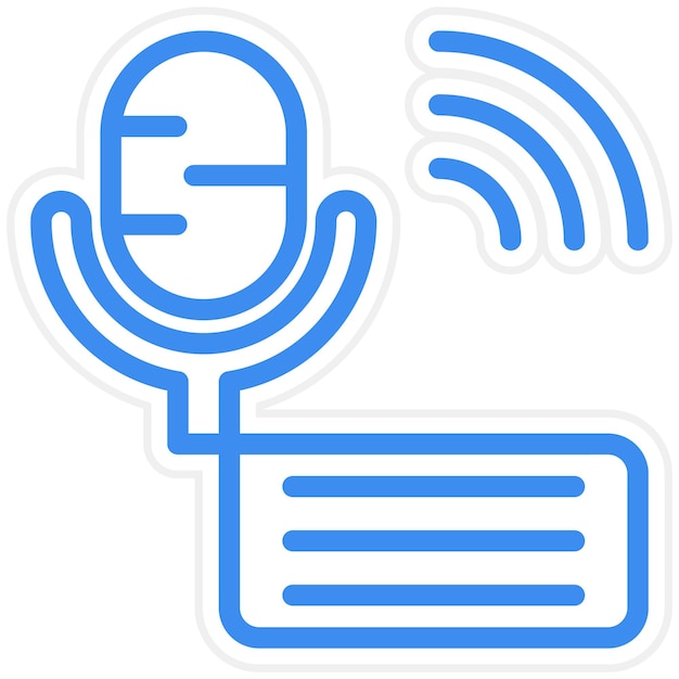 Diseño vectorial del estilo del icono del podcast