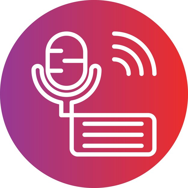 Diseño vectorial del estilo del icono del podcast