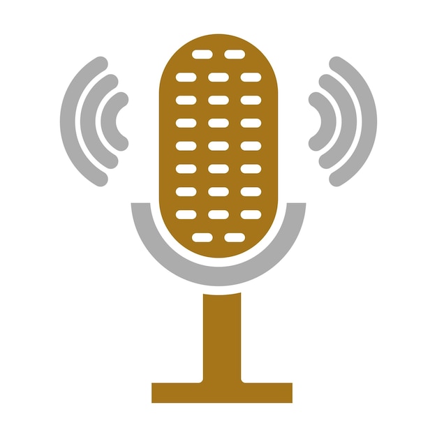 Diseño vectorial del estilo del icono del podcast