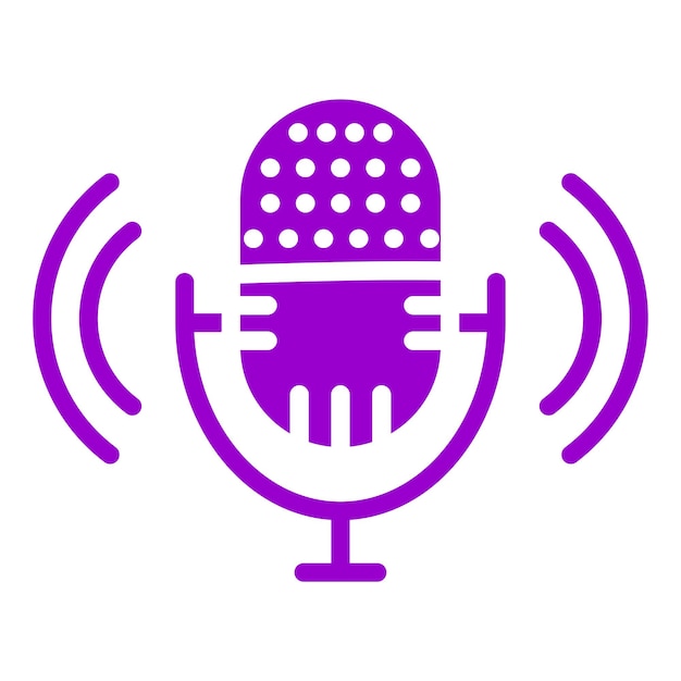 Diseño vectorial del estilo del icono del podcast