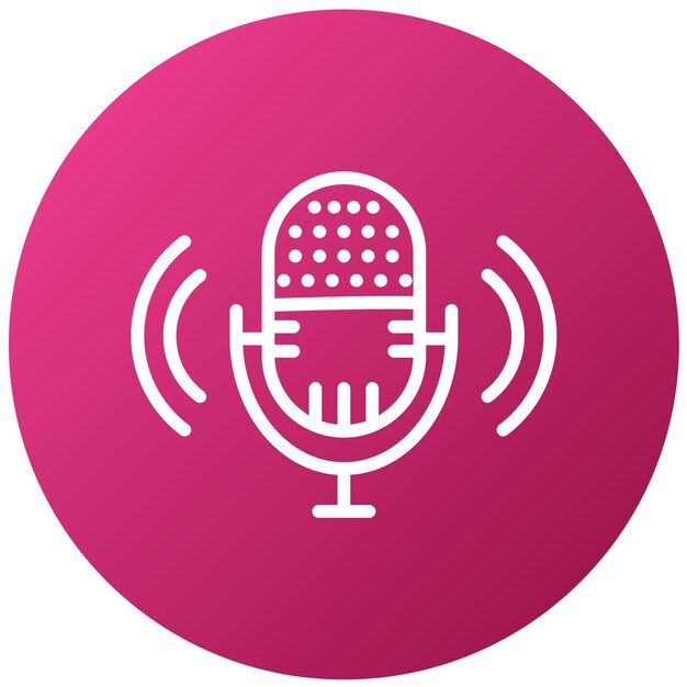 Diseño vectorial del estilo del icono del podcast