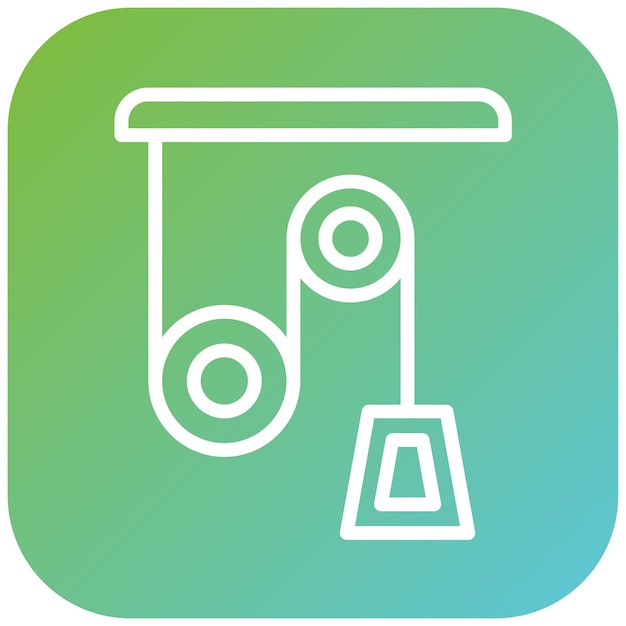 Diseño vectorial Estilo del icono de la polea