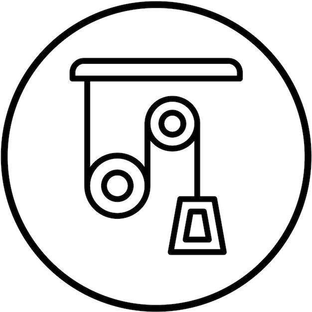 Diseño vectorial Estilo del icono de la polea