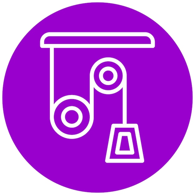 Diseño vectorial Estilo del icono de la polea