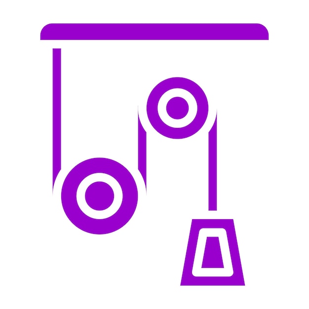 Diseño vectorial Estilo del icono de la polea
