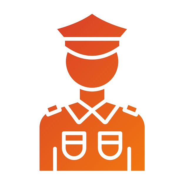 Diseño vectorial Estilo del icono del policía