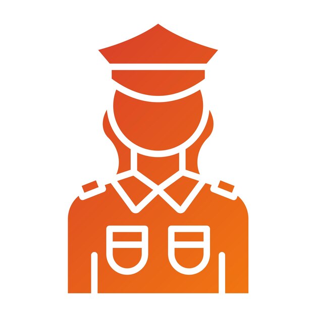 Diseño vectorial Estilo del icono de la policía