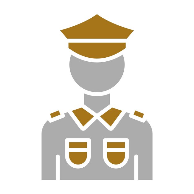 Diseño vectorial Estilo del icono del policía