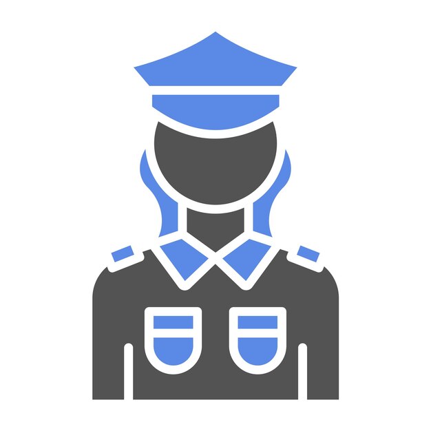 Diseño vectorial Estilo del icono de la policía