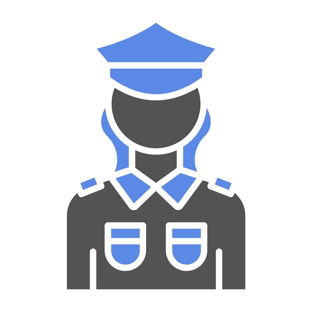 Vector diseño vectorial estilo del icono de la policía