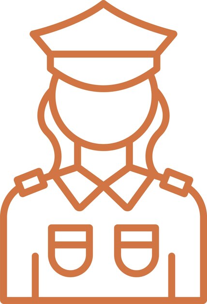 Diseño vectorial Estilo del icono de la policía
